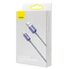 Baseus Crystal Shine Series kabel przewód USB do szybkiego ładowania i transferu danych USB Typ A - Lightning 2,4A 1,2m fioletow